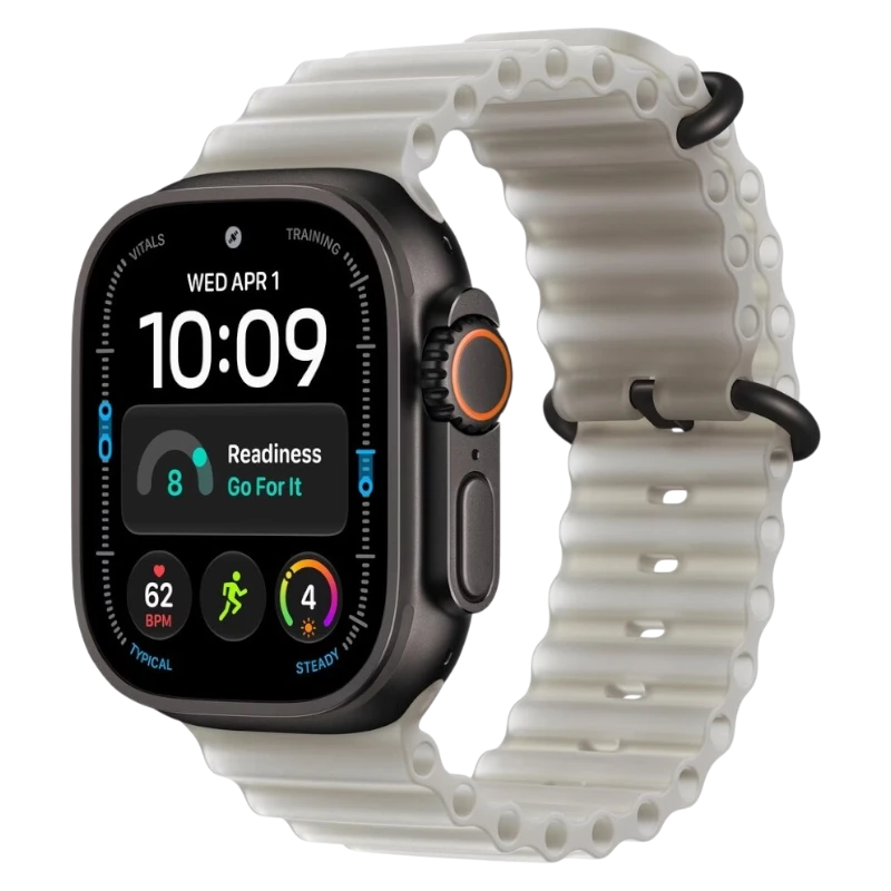 Apple Watch Ultra 4 49mm Black Titanium Case with Ocean Translucent Gray